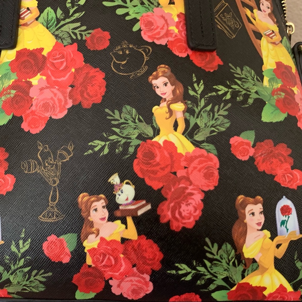 NWT LOUNGEFLY DISNEY purse BEAUTY & THE BEAST 🥀 - Picture 4 of 8